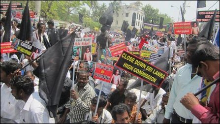 Protest against SL Deputy HC