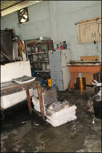 Attack on Uthayan paper office in Jaffna