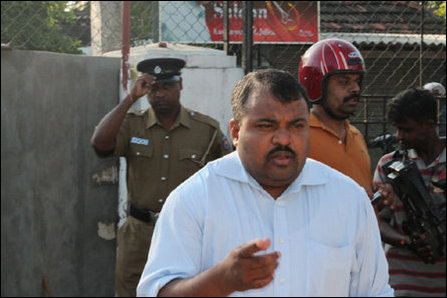 Attack on Uthayan paper office in Jaffna