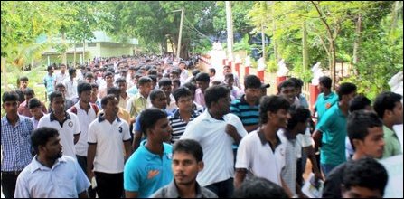 Student protest at Jaffna University