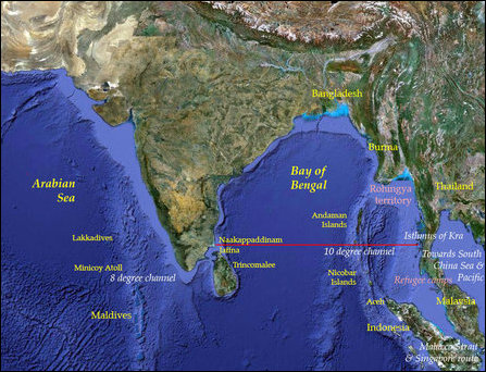 Strategic location of the Isthmus of Kra