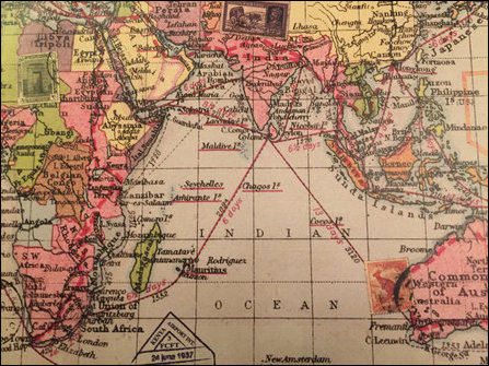 British maritime map