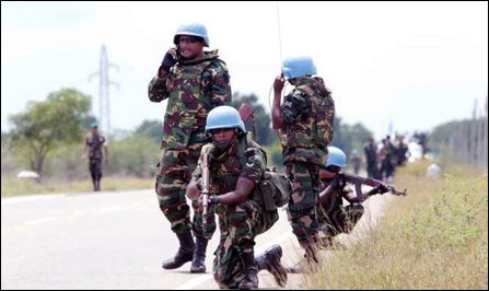 Genocidal SL military in UN kit