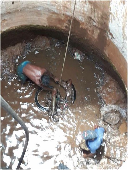 Motorbikes from abandoned well in KKS