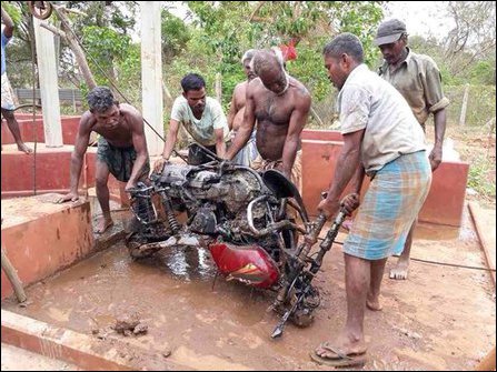 Motorbikes from abandoned well in KKS