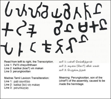 Tamil Brahmi Inscription