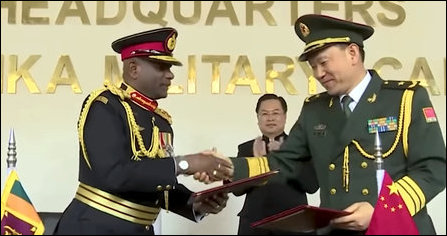 China PLA constructed auditorium to SL military at Diyatalawa