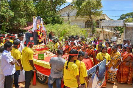 TNPF organised march from Vavuniyaa to Nalooor