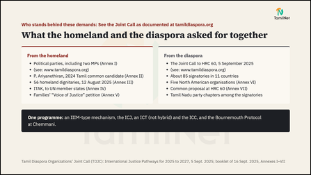 Slide 18: What the homeland and the diaspora asked for together